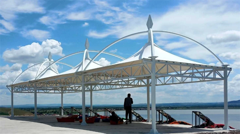 Large School Playground Stretch Film Awning